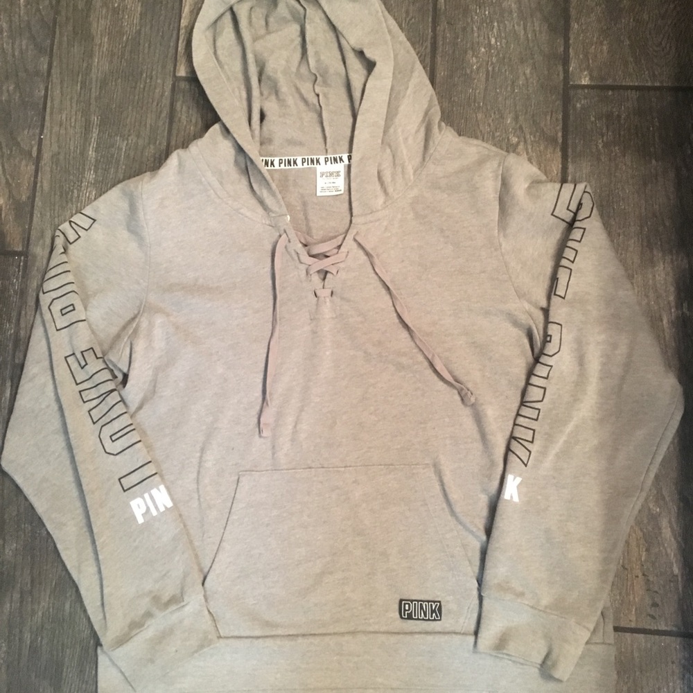 VS PINK lace up hoodie