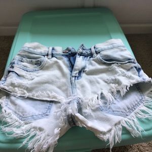 Shortie jean shorts