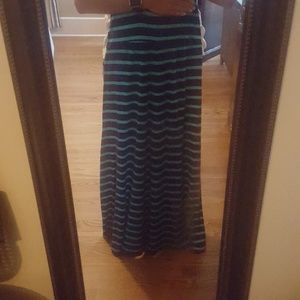 Striped maxi skirt