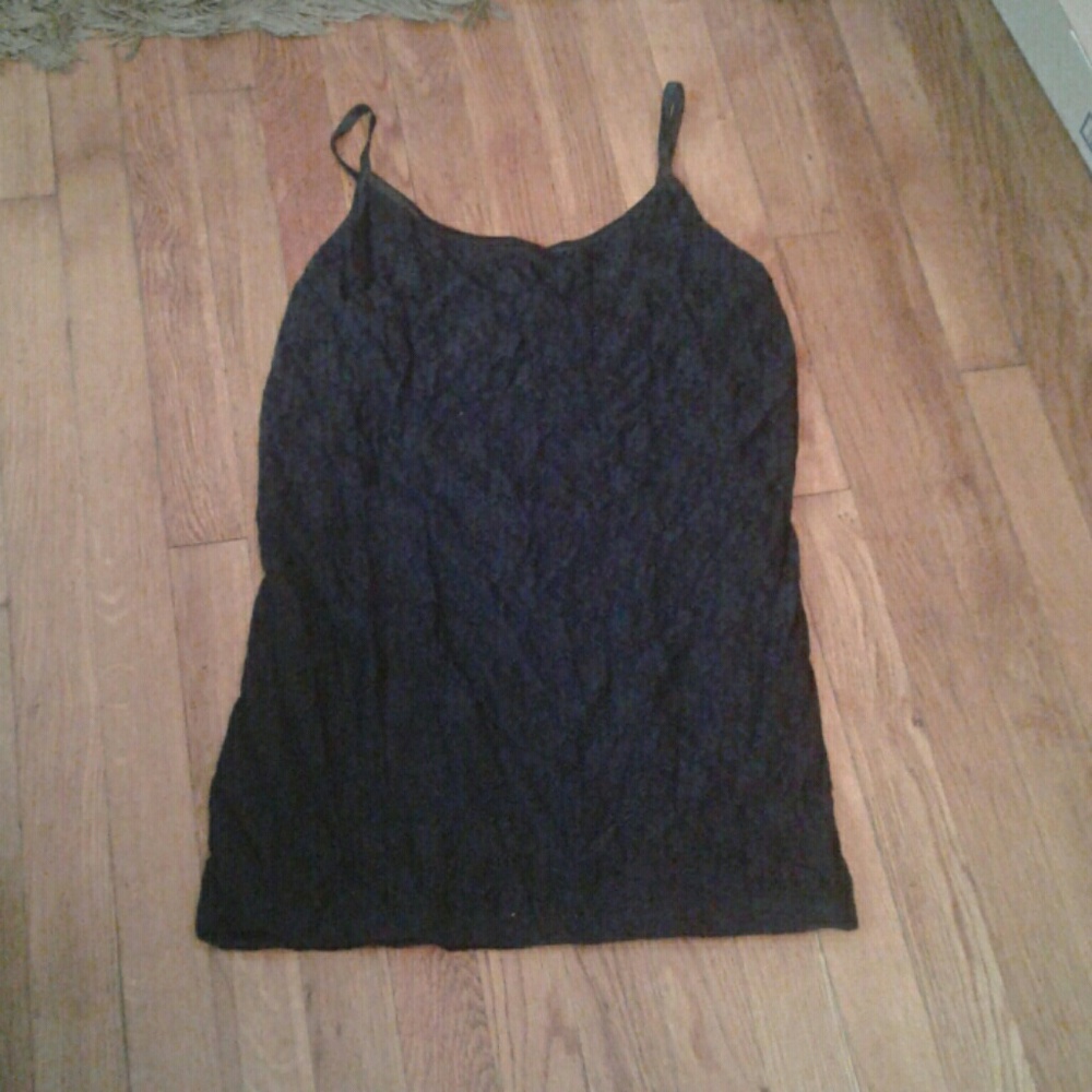 Black lace lined tank