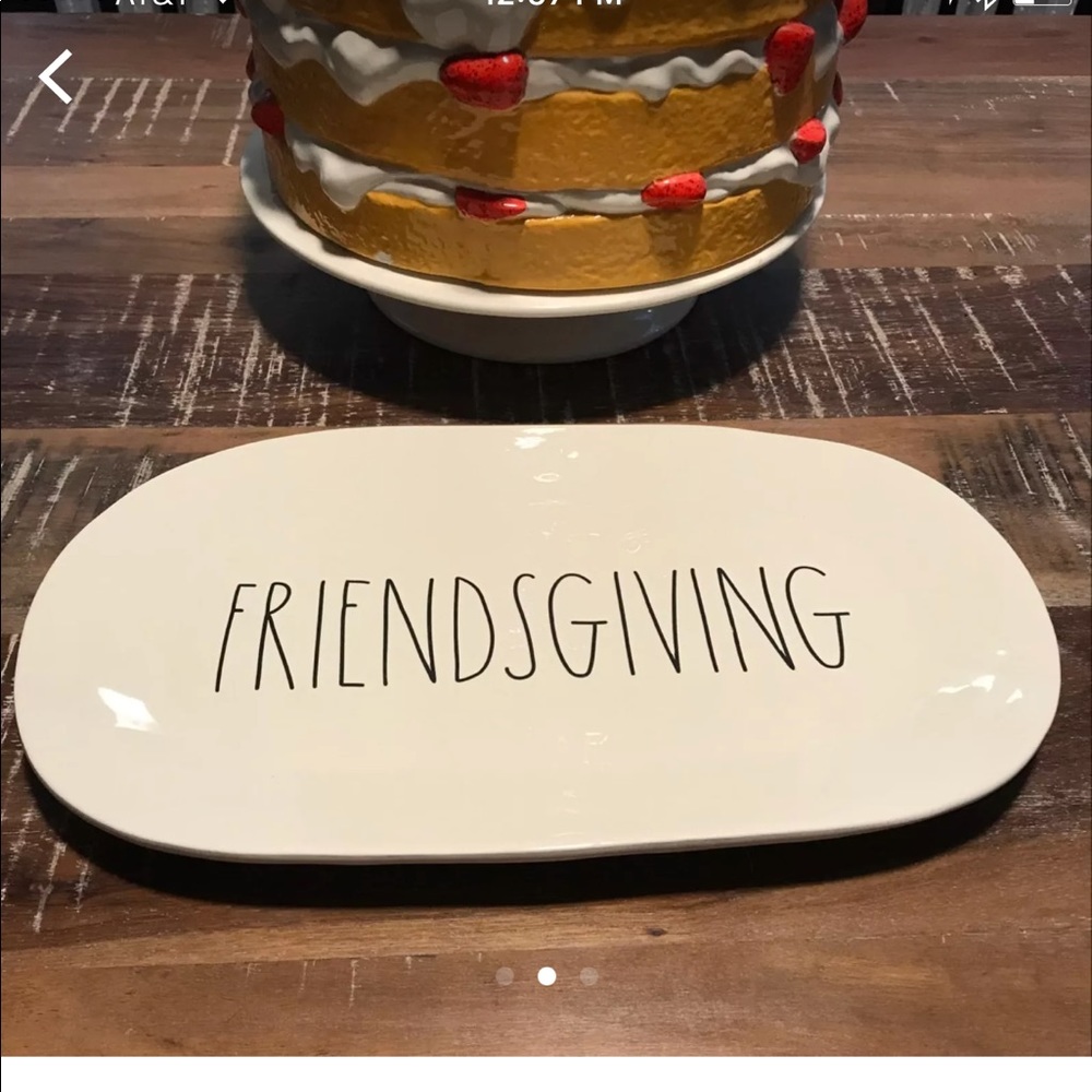 Large Rae Dunn "friendsgiving" serving plate
