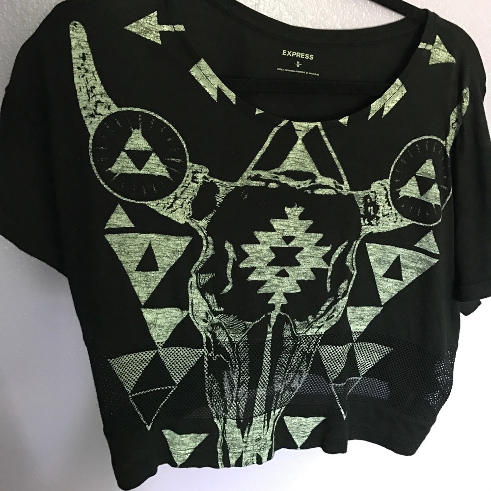 Crop top w/ mesh bottom!
