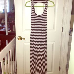 Open Back Black & White Maxi
