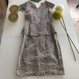 peplum leopard dress Tyler Peplum Mini Dress in Leopard