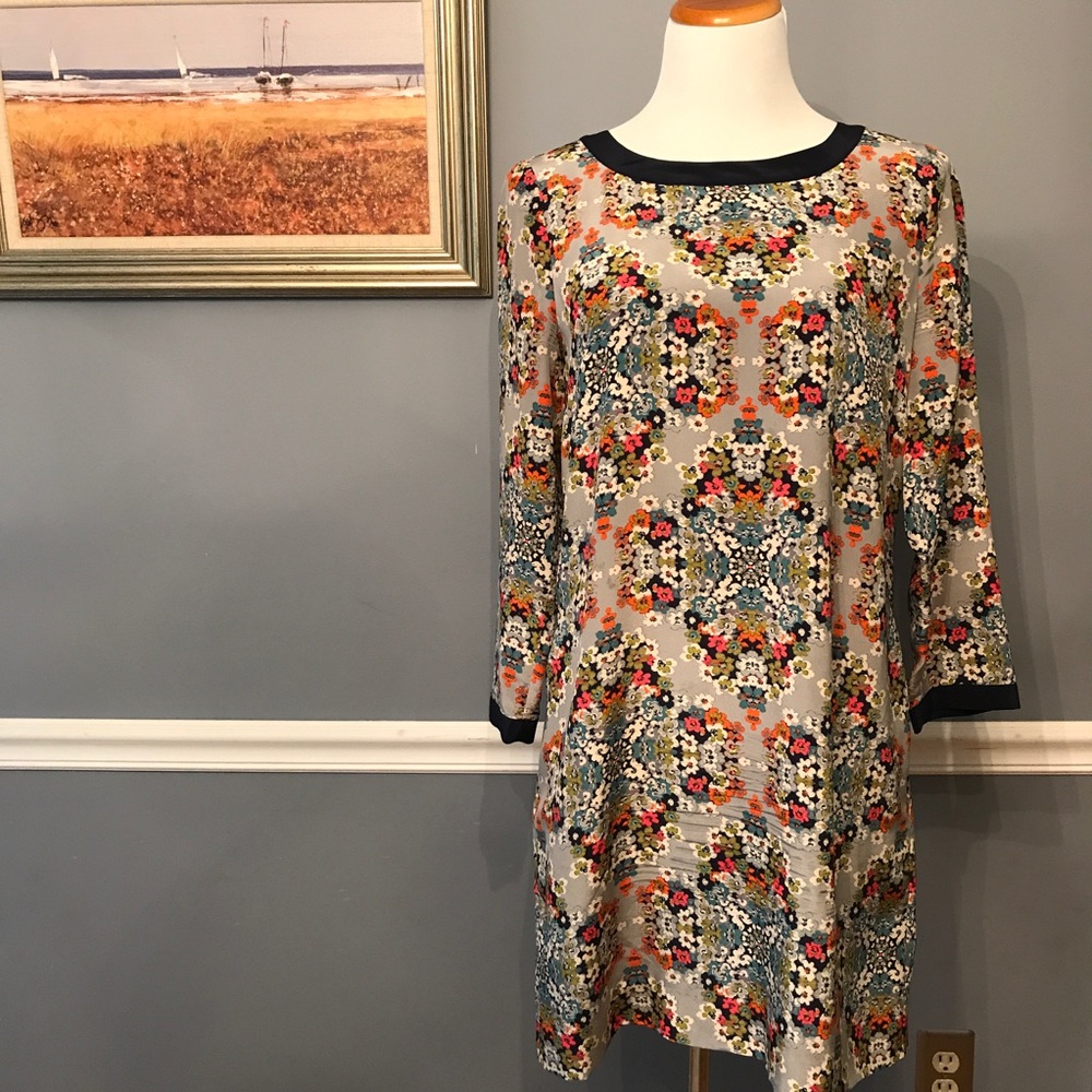 [J. Crew] Misty Fog Floral Shift Dress