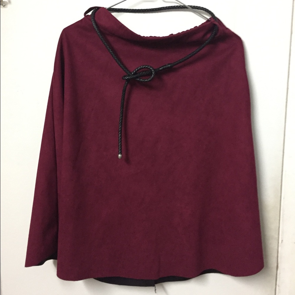 Faux suede midi skirt