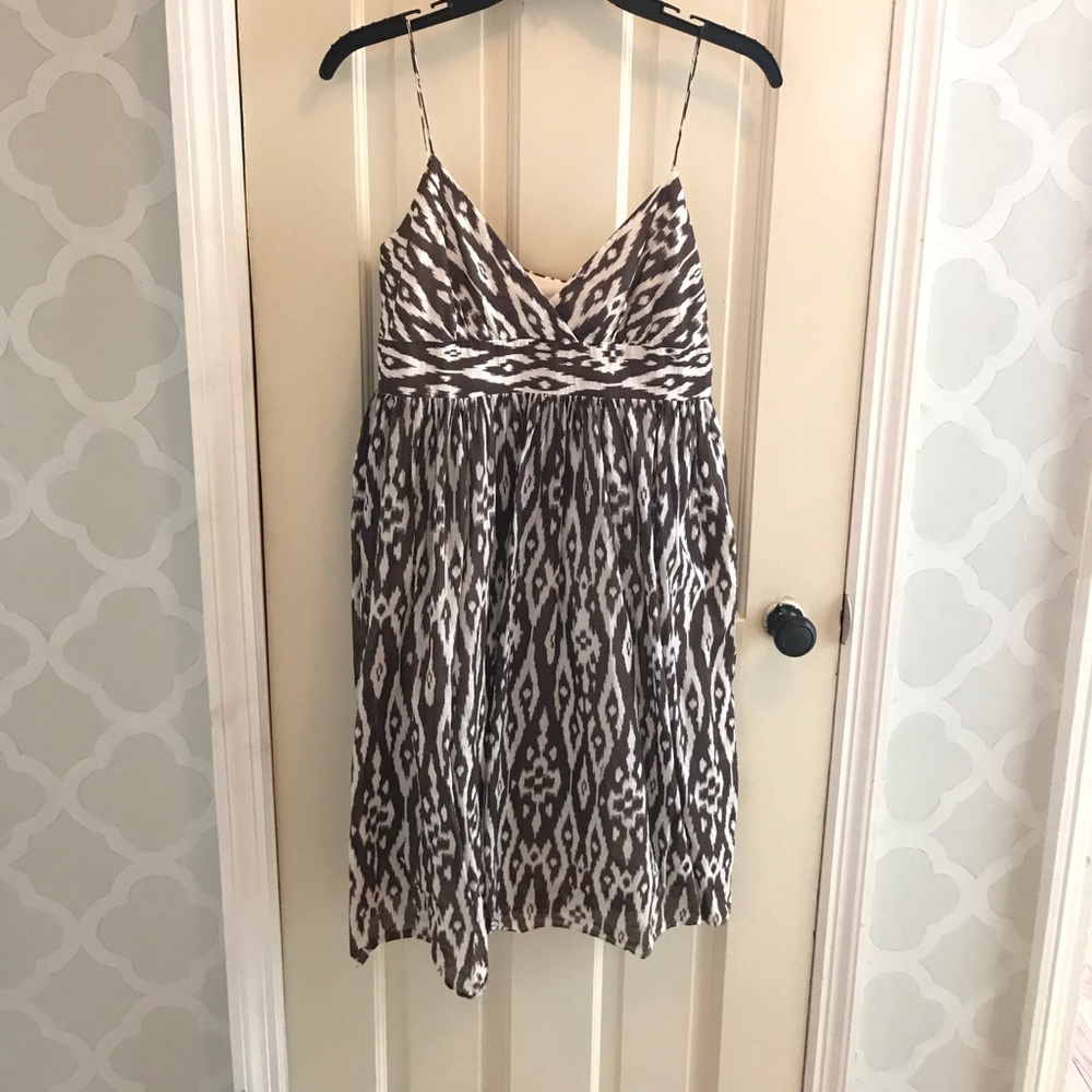 Milly Brown and white Ikat dress size 8