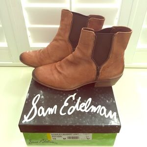 Sam Edelman Parley tan ankle boot (zip detail)