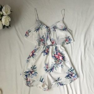 F21 Floral Print Romper