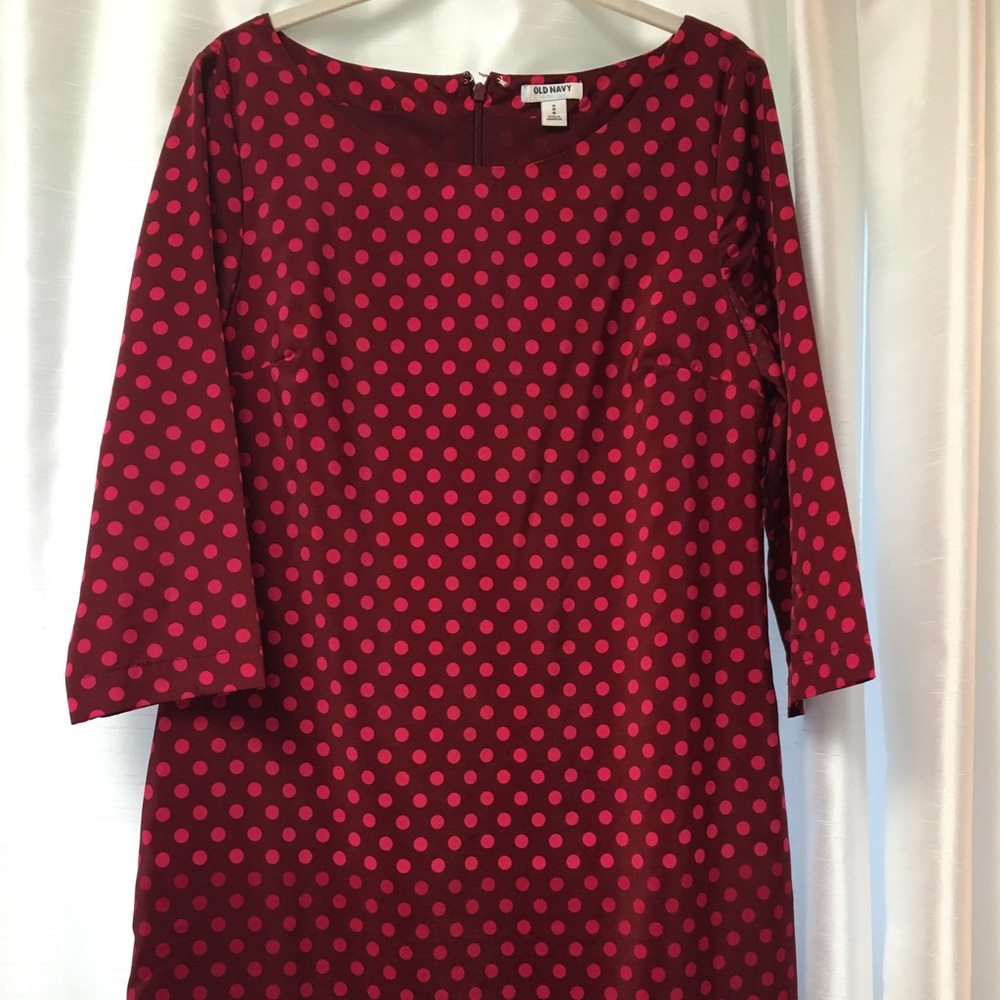 Pink polka dot dress