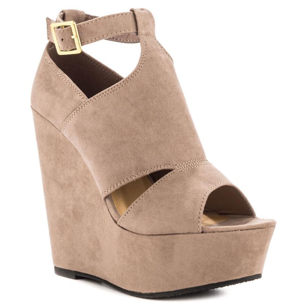 Taupe, Justfab Wedges!