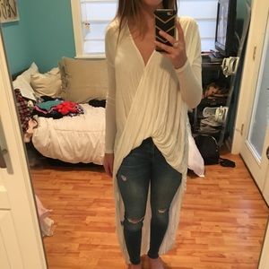 White Tobi Low-cut Cape Top