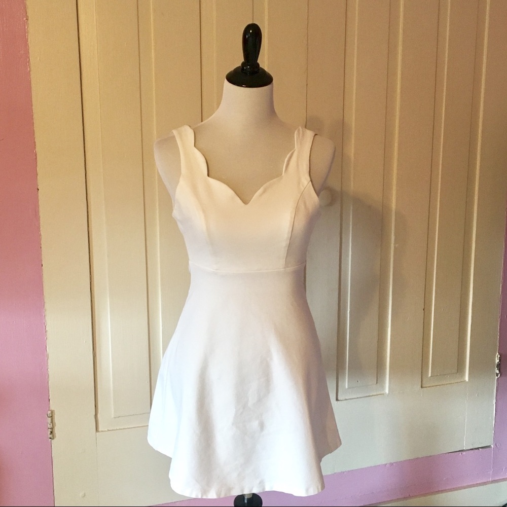 Scalloped Mini Dress