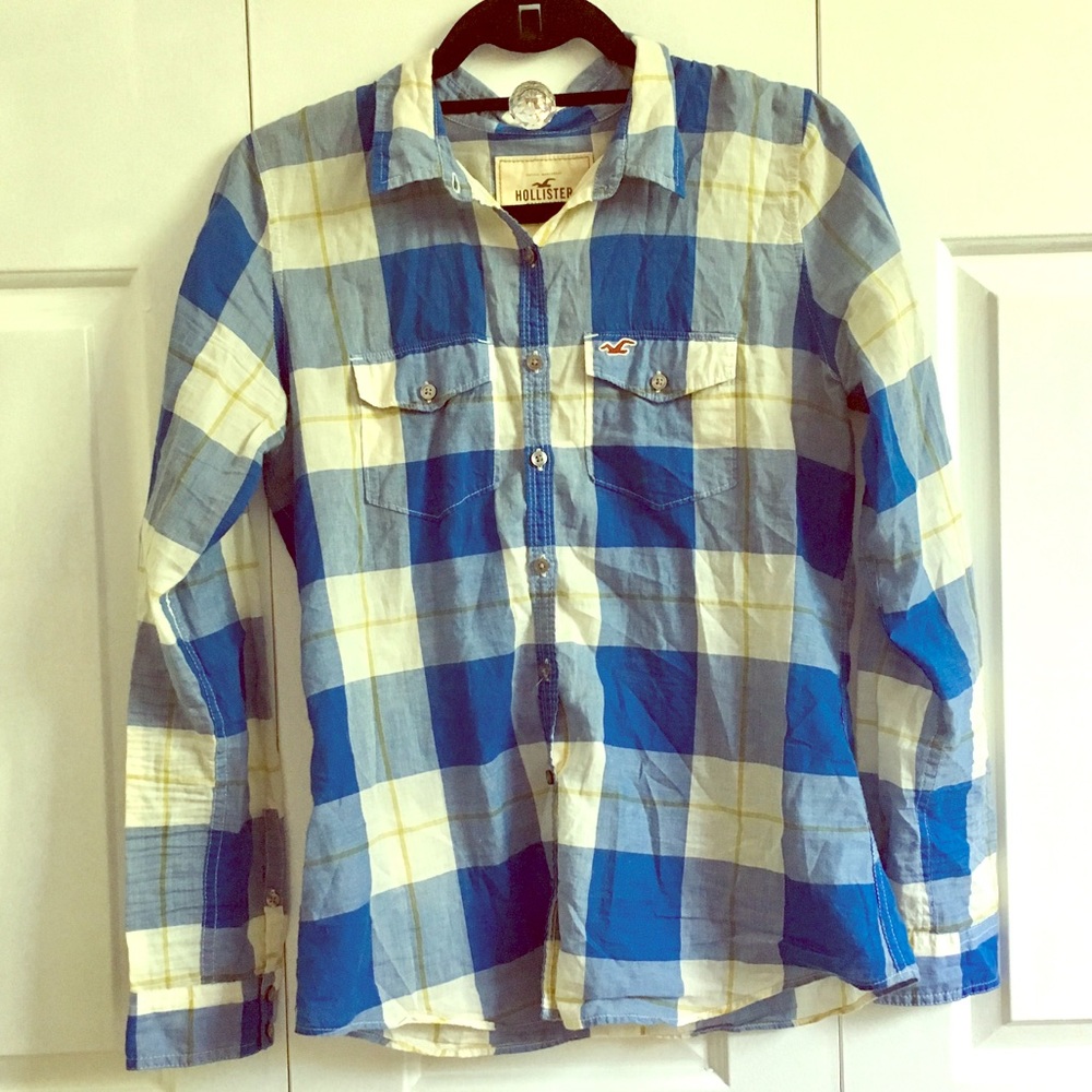 Hollister Summer Plaid Shirt - Size Medium!