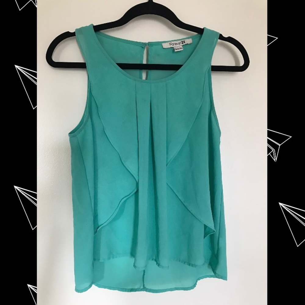 Teal || Chiffon || Tank