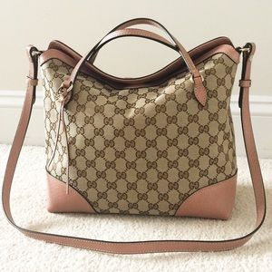 🎉SALE🎉 GUCCI BREE GG LOGO CANVAS TOTE/SATCHEL