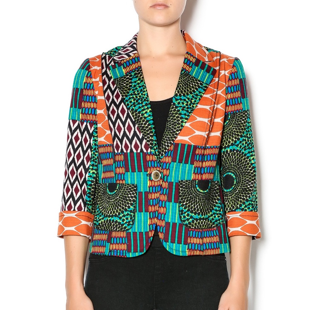 Batik Patchwork Blazer - Plenty by Tracy Reese