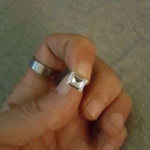 Male single cz earring