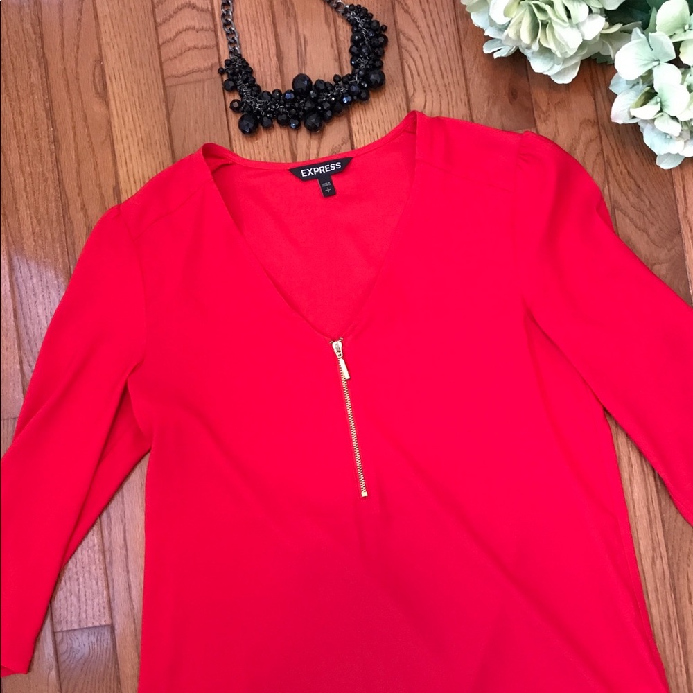 Express red blouse