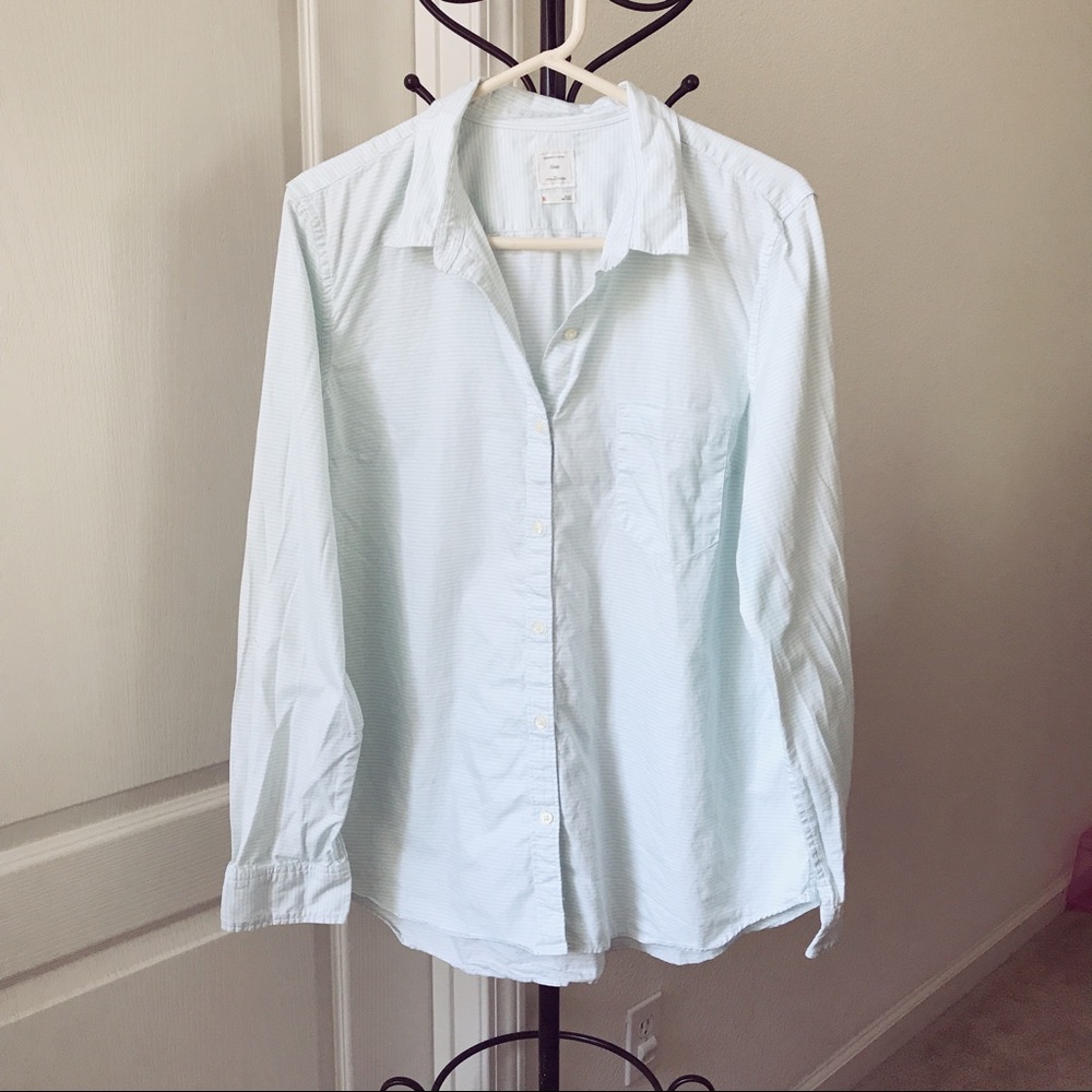 Gap Boyfriend Stripe Long Sleeves/button down