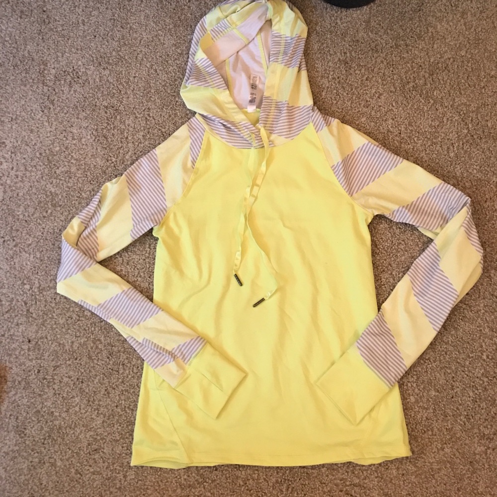 Yellow and gray Top