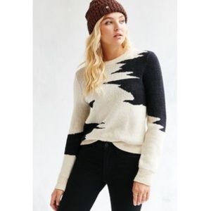 Ecote crew neck abstract sweater