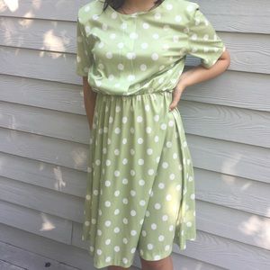 1960s Vintage Polka Dot Dress