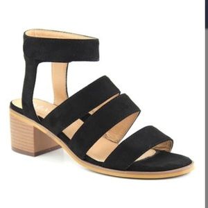 Black heeled sandals