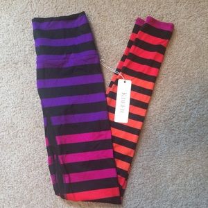 K Deer Sophia stripe yoga leggings