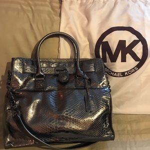 MICHAEL KORS GUNMETAL PYTHON LIMITED EDITION