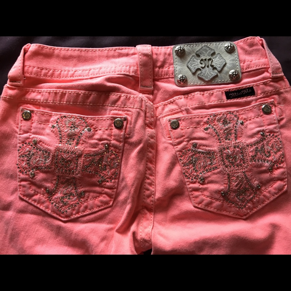 Hot pink miss me jeans