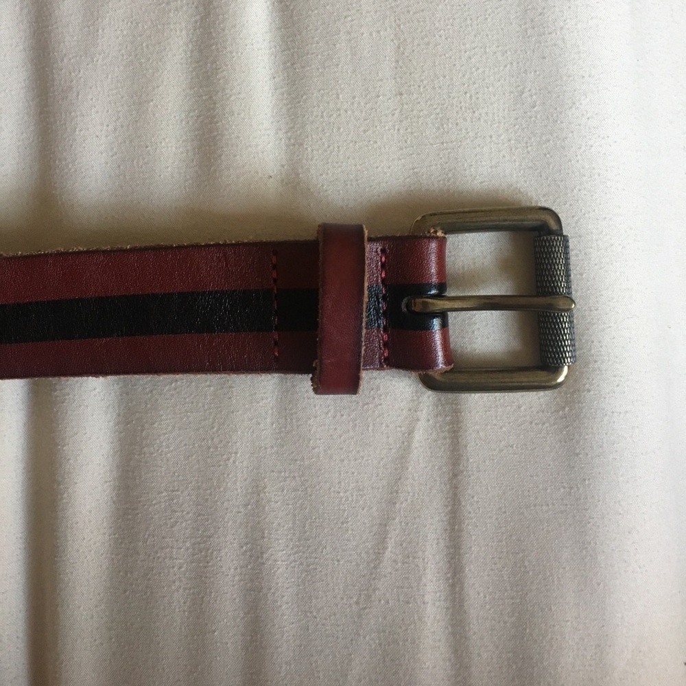Red & black stripe Madewell Belt