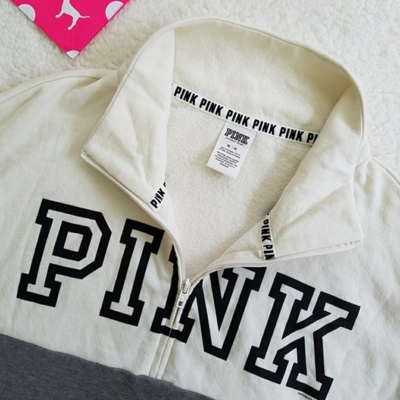 Victorias Secret PINK Half Zip Sweatshirt Pullover - Picture 4 of 5