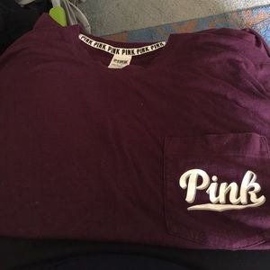 Long sleeve large love pink shirt