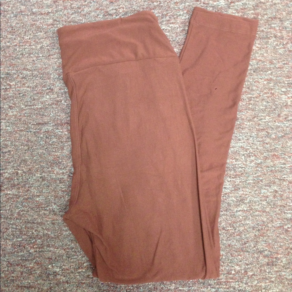 BNWT solid brown TC leggings