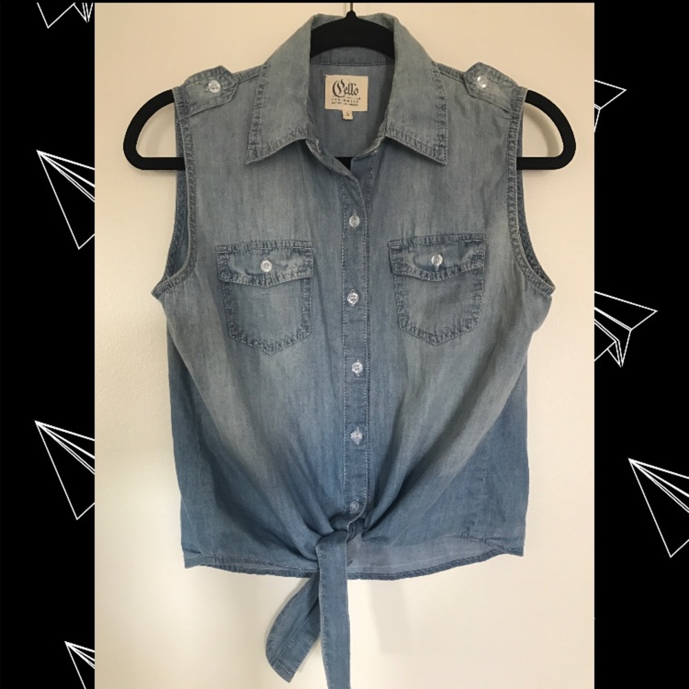 Front-tie || Denim || Button-down