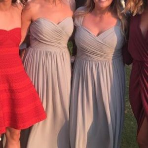 Jenny Yoo bridesmaid dress. Color: mineral.