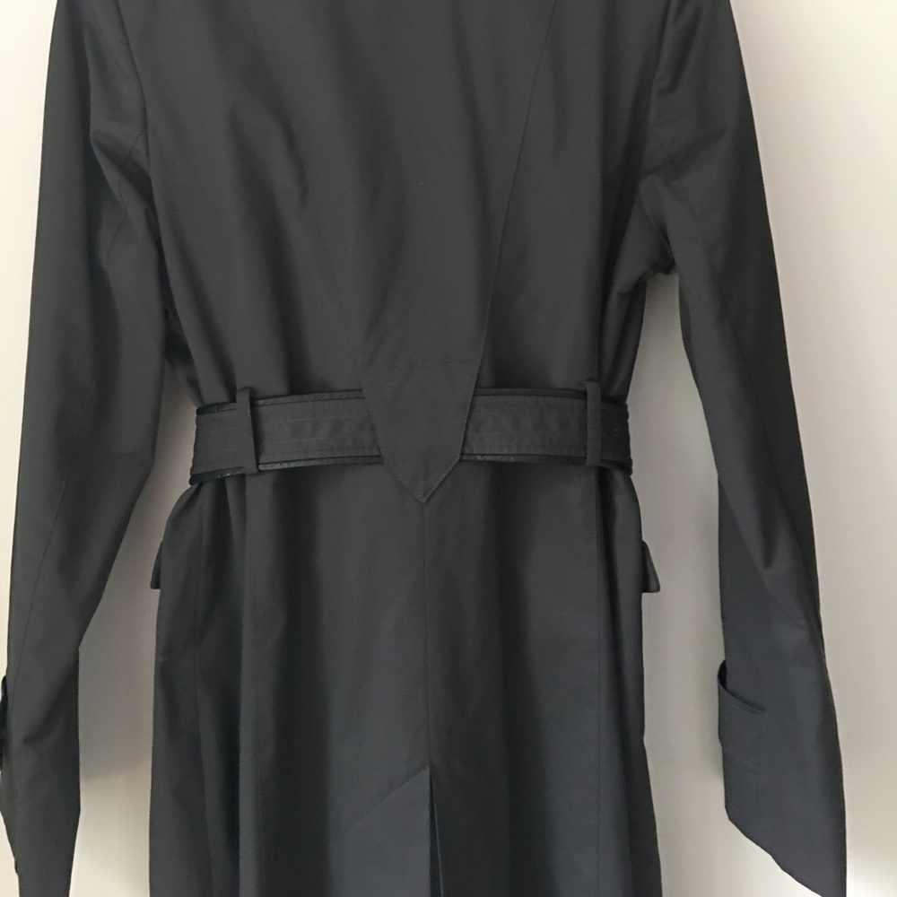 Cole Haan Gray Moto Trench Coat - Picture 4 of 8