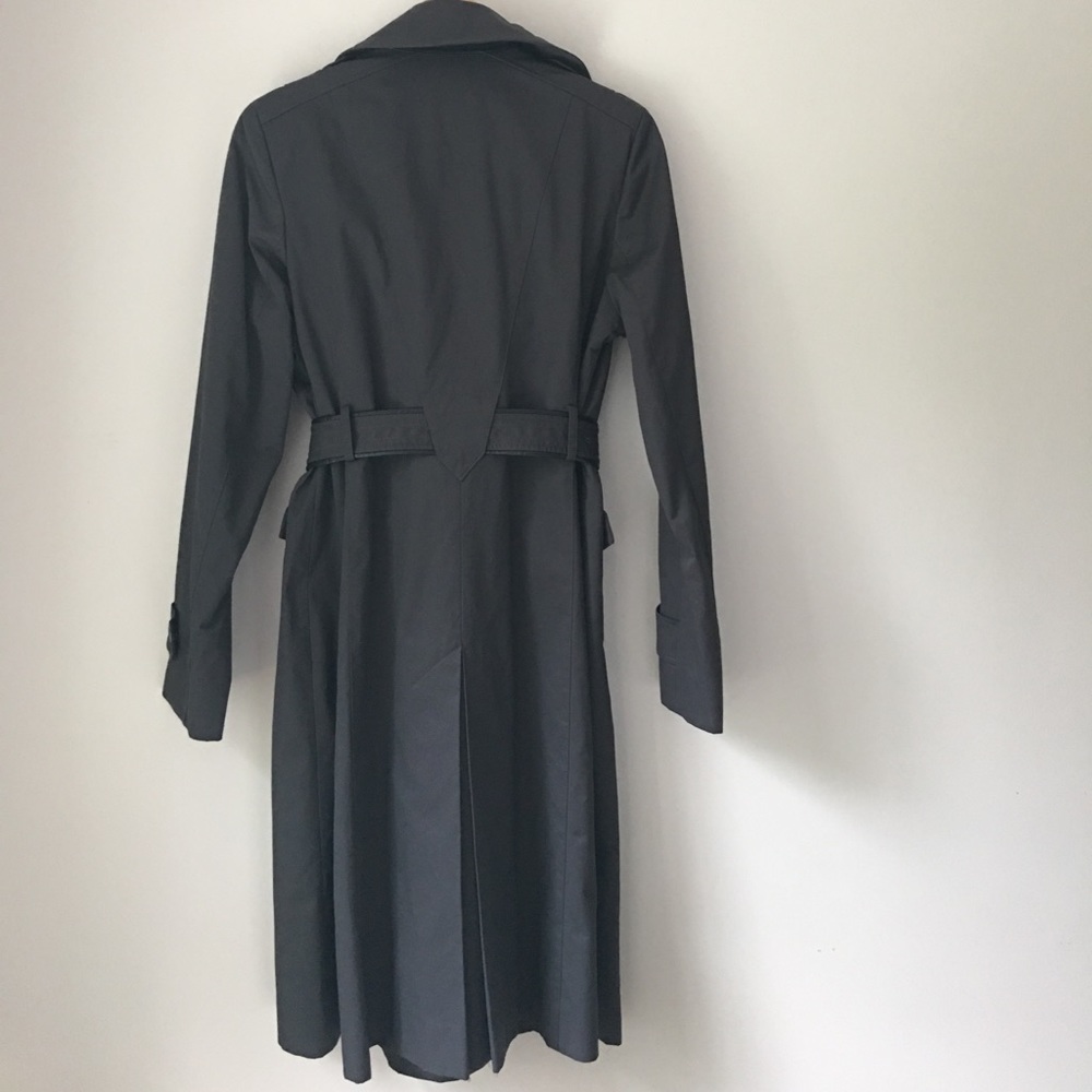 Cole Haan Gray Moto Trench Coat - Picture 3 of 8