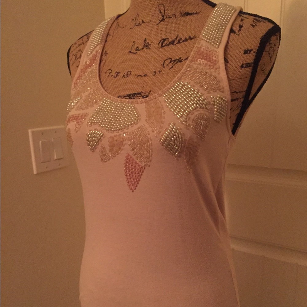Forever 21 Embellished Beaded Tank Top