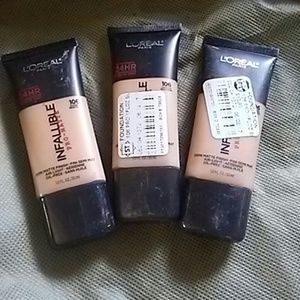 L'Oréal infallible pro matte foundation trio