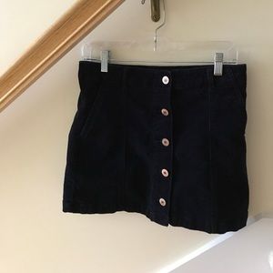 Forever 21 Corduroy Navy Blue Skirt