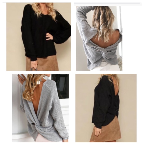 Sweaters - Twist Back Sweater