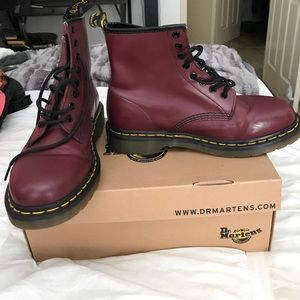 Maroon Doc Martins