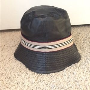 Genuine leather Burberry Hat