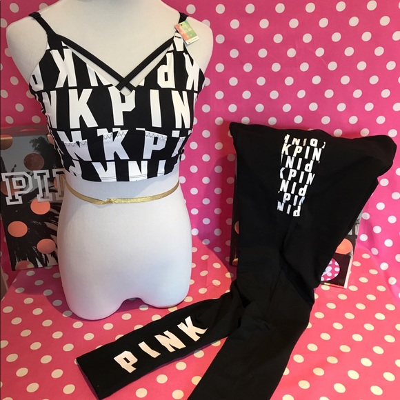 NWT VS PINK bralette & Leggings - Picture 1 of 4
