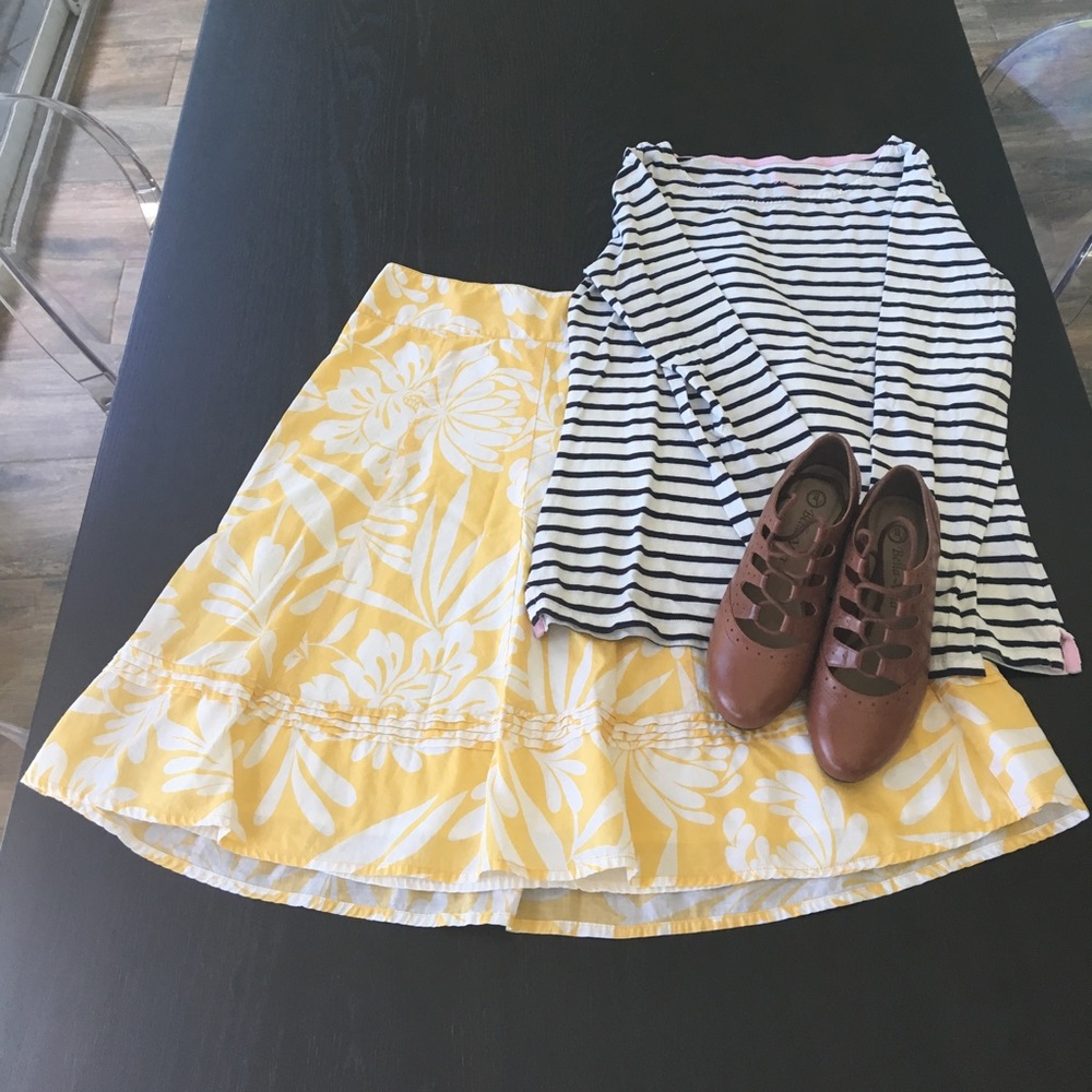 Ann Taylor A-line floral skirt