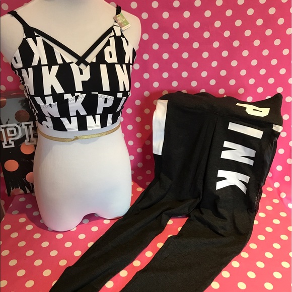 NWT VS PINK bralette & Leggings - Picture 2 of 4