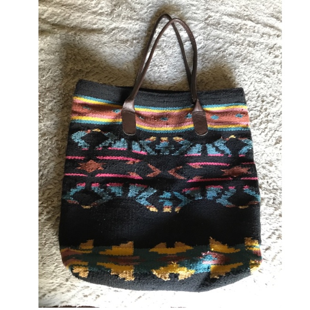 Aztec pattern tote