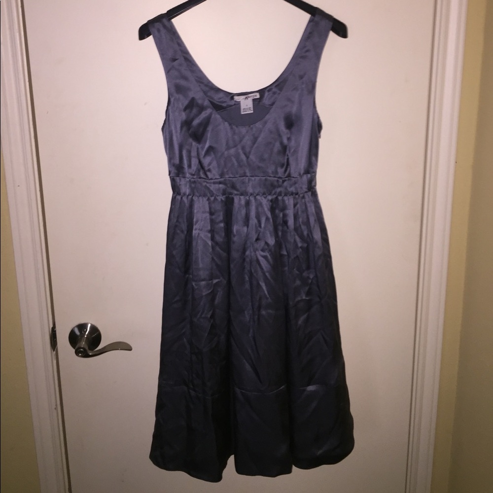 Kenzie gray silk dress